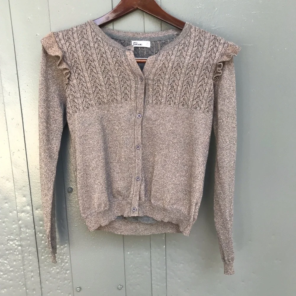 Threads Ruffle Sweater sz Small - Picture 7 of 9